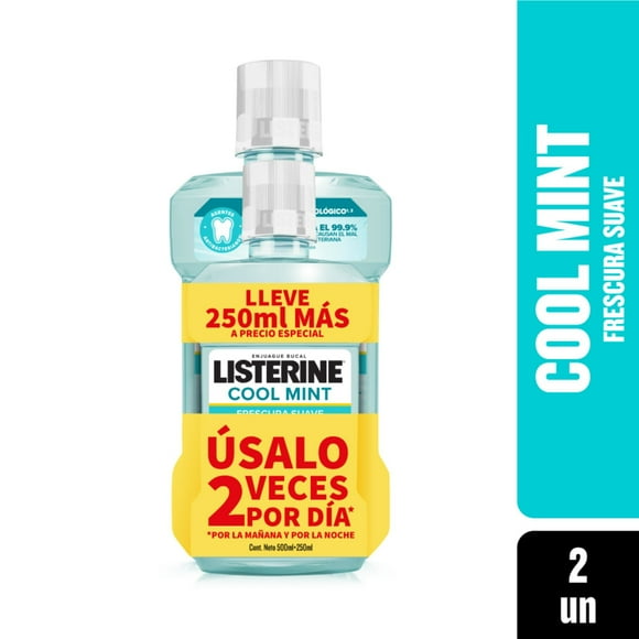 Enjuague Bucal Cool Mint Zero Alcohol, 750 ml