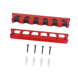 Ioensy - Soporte Para Caña De Pescar, Estante De Almacenamiento Para Caña De Pescar Con 6 Agujeros, Para Garaje, Rv, Sala De Juegos, Color Rojo
