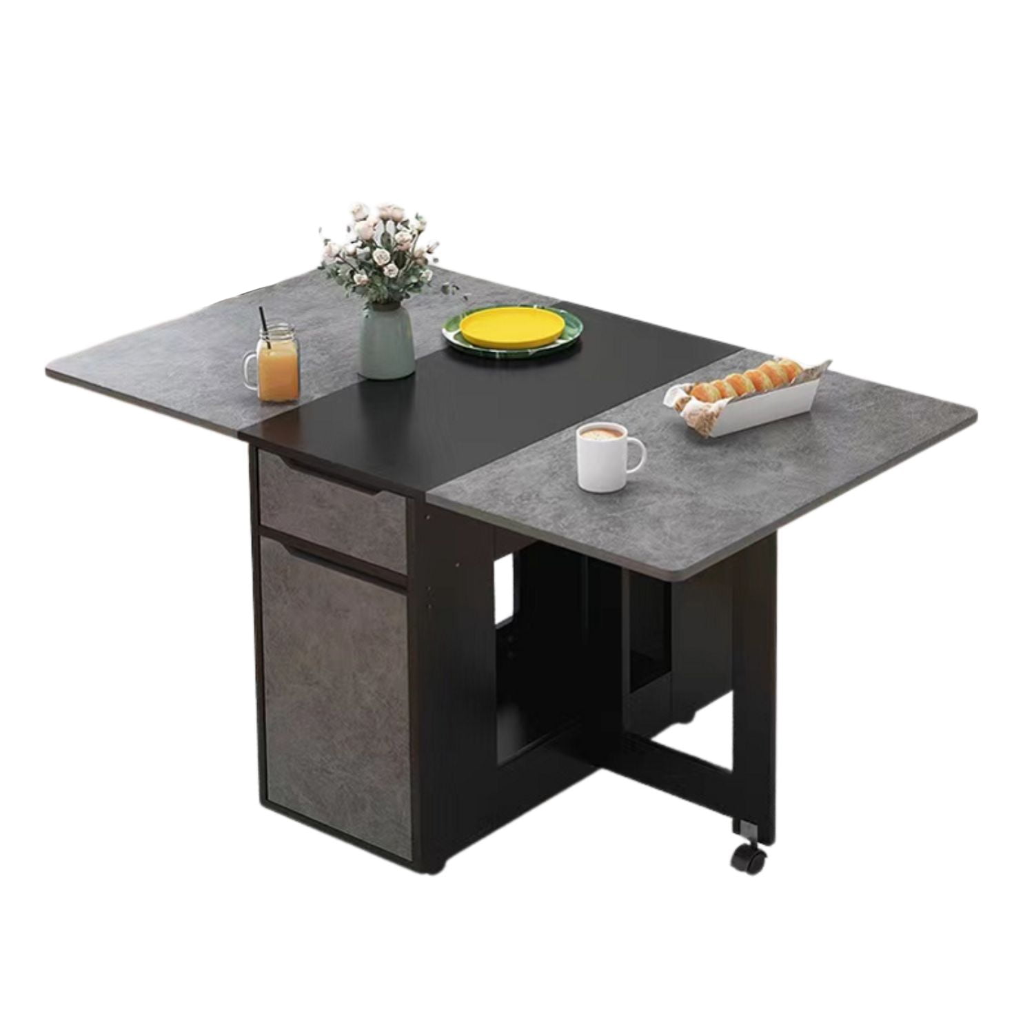 Comedor Plegable Gris 4 Personas 135X80X74 Cm