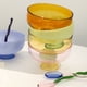 thumbnail image 5 of Cuencos de vidrio para ensalada o pasta - Cuenco de vidrio de colores con cuchara - Frutero transparente - Apto para lavavajillas, 5 of 5