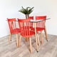 thumbnail image 1 of Comedor Moderno Mesa Vitreo 120x80 + 4 Sillas Windsor Rojas, 1 of 2