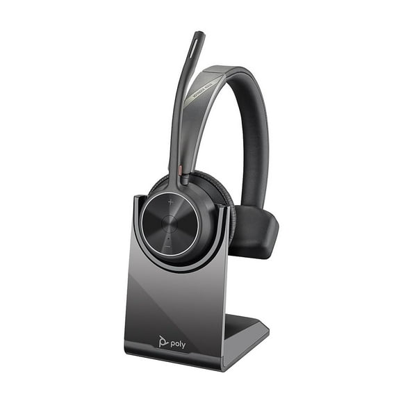 Auriculares inalámbricos Poly Voyager 4310 UC con base de carga