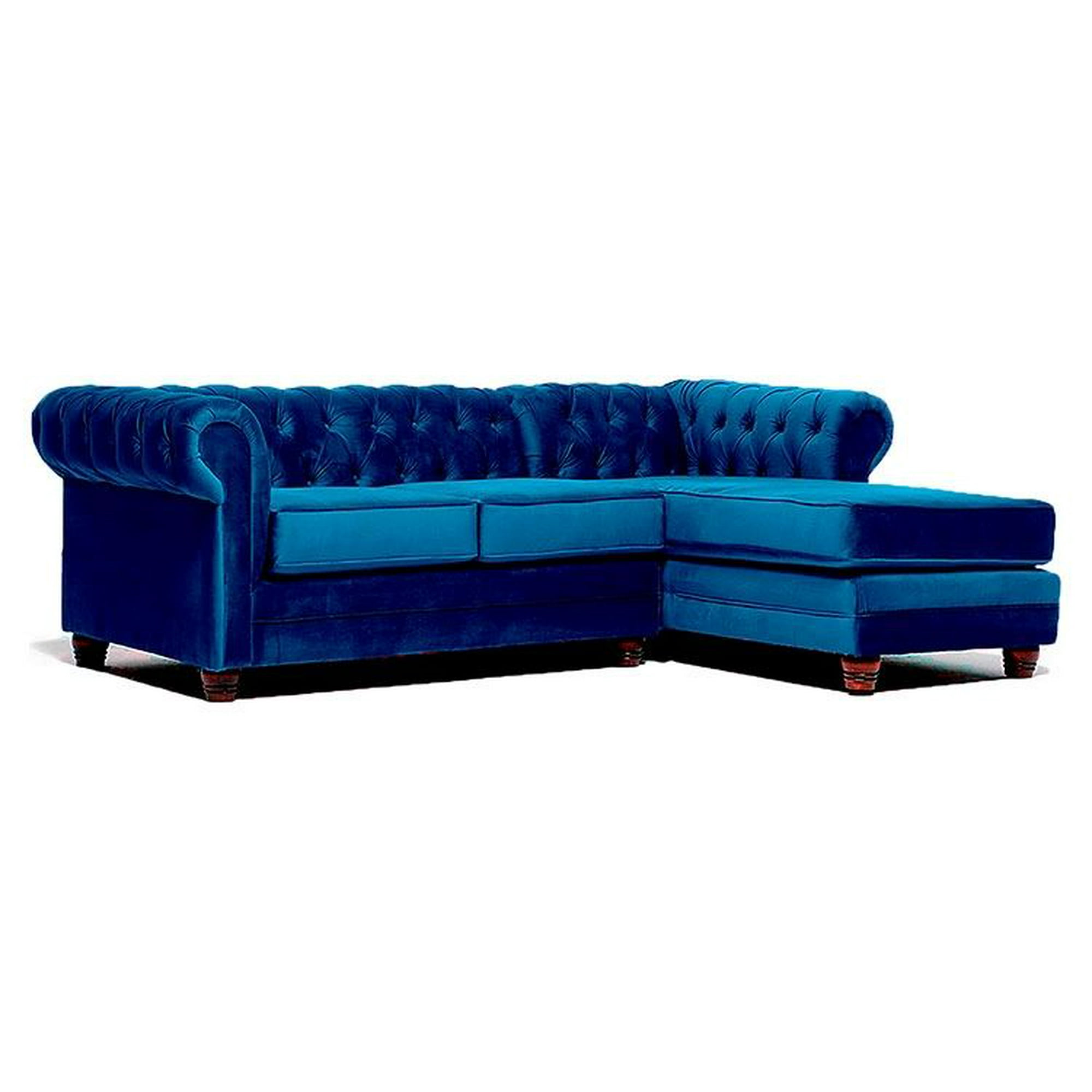 Barra Desing - Sofá Seccional Design Chesterfield Derecho 3 Cuerpos Felpa