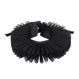 Bothyi - Cuello Con Volantes De Tul Capa Con Cuello Retro Ajustable Para Nochevieja Negro