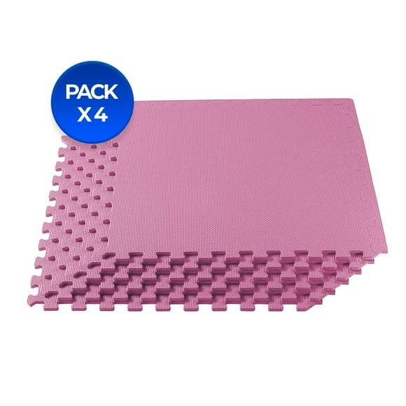 Pack 4x Tatami 60 cm x 60 cm x 1 cm Rosado