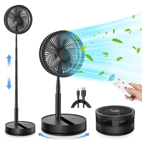 Ventilador Portátil Lipety Recargable Oscilante De 23 Cm Con Control Remoto