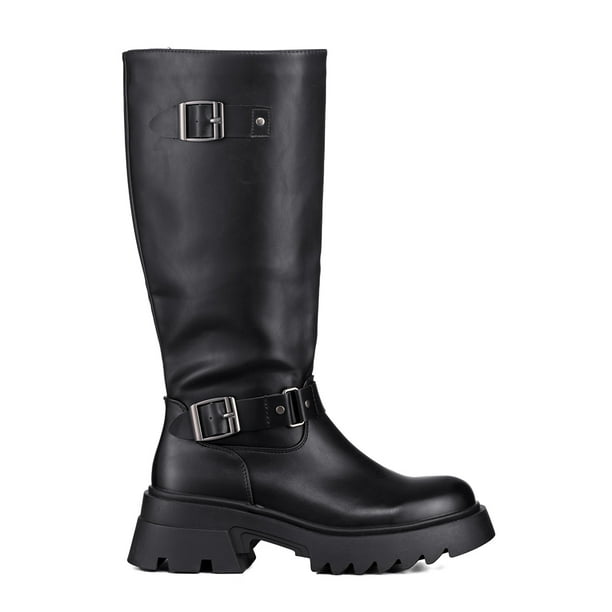 Botas Largas Mujer De Moda Tacon Grueso Vintage Weide CZY613