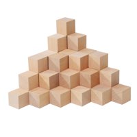 Bothyi - 50 Piezas De Bloques De Madera Para Apilar, Bloques De Construcción Para Niños Pequeños De 3 Años En Adelante, Escuela, S Marrón