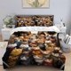 thumbnail image 1 of 3pcs Cat Carriage Theme Duvet Cover Set Polyester Woven, 1 of 1