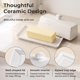thumbnail image 3 of WERTIOO Butter Dish With Lid for Countertop, Butter Tray, Ceramic, 3 of 3