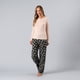 thumbnail image 3 of Pijama Polera Rib Con Pata Y Broche Flores Mujer 33780-236, 3 of 5