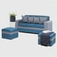 thumbnail image 1 of Sofa Paris 2 Pouf Gris Azul, 1 of 5