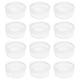 thumbnail image 1 of 12 mini cajas de plástico transparente circulares para guardar objetos pequeños, cuentas y manualidades (6 x 2,5 cm)., 1 of 5