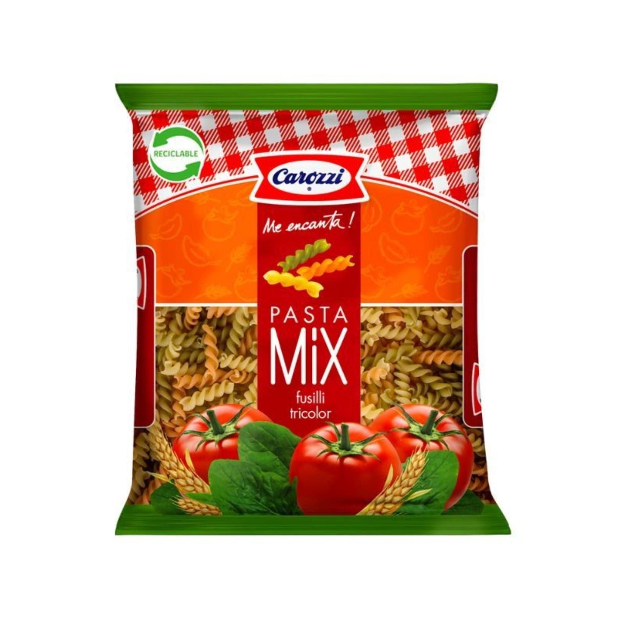 Fideo Pasta Mix Fusilli Tricolor Bolsa 400 g Carozzi