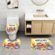 thumbnail image 2 of GoNoodle Juego de 3 alfombras de baño de coral fleece: tapete de baño + alfombra de inodoro en forma de U + funda de tapa de inodoro en forma de O, 2 of 6