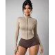 thumbnail image 2 of Chaqueta Deportiva Slim Fit Mujer Corte Crop Cierre Dorado, 2 of 6