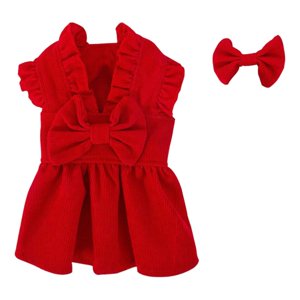 Ioensy - Vestido De Princesa De Navidad Para Cachorros, Conjunto De Ropa De Invierno Cálida Para Gatos, Bichones, Perros De Peluche, Xs