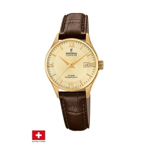 Reloj F20011/6 Festina Swiss Dorado Hombre Correa Clasico