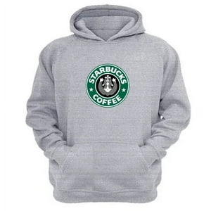 Genérico - Polerón Canguro Starbucks Gris Claro Talla L Unisex