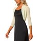 thumbnail image 4 of INSPIRE CHIC Bolero de Mujer Semi Transparente con Mangas 3/4 Cárdigan Corto Albaricoque L, 4 of 6