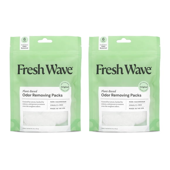 Paquetes eliminadores y desodorizantes Fresh Wave, paquete de 2 x 6