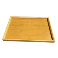 Bothyi - Bandeja Rectangular De Bambú Para Servir Comida, Frutas, Aperitivos, Desayuno, Cena, 41Cm X 29Cm X 2,2 Cm