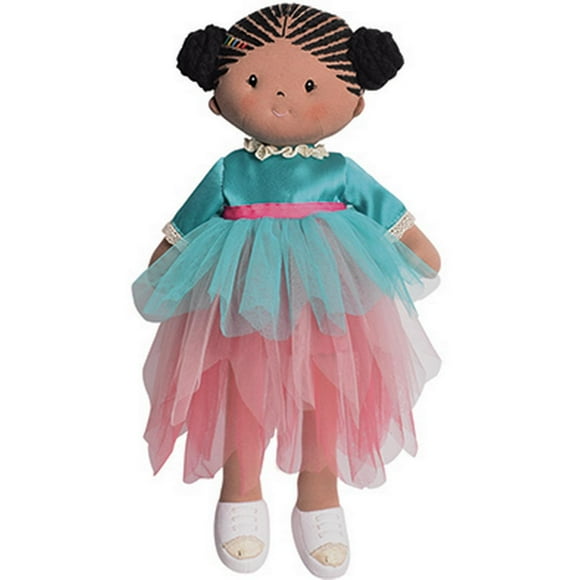 Muñeca Trapo Kessie Con Vestido 38 Cm