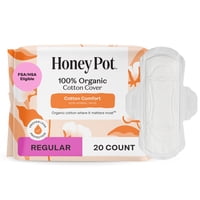 Almohadillas Sanitarias The Honey Pot Company, No Herbales, Regulares, 20 Unidades