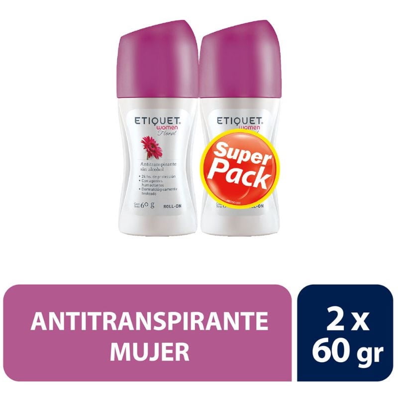 Pack Desodorante Roll-on Etiquet Floral Pack Mujer