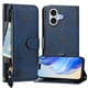 thumbnail image 5 of Funda Billetera Cremallera para iPhone 17 con Porta Tarjetas, Soporte y Correa Azul, 5 of 5