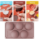 thumbnail image 5 of Molde de silicona semiesférica grande de 5 cavidades, paquete de 3 moldes para hornear chocolate, pasteles, gelatina y mousse., 5 of 8