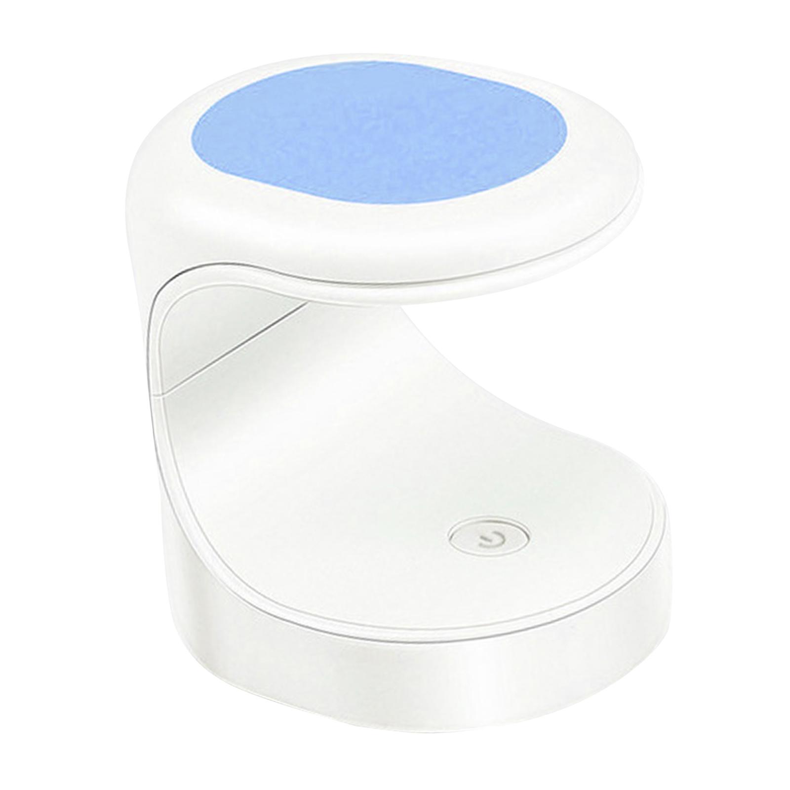 Ioensy - Mini Secador De Uñas Lámpara Gel Polaco Forma De Huevo Lámpara Led Uv Tamaño De Bolsillo Azul