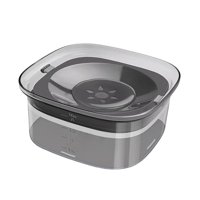 Ioensy - Cuenco De Agua Para Perros Para Perros Medianos Y Grandes A Prueba De Derrames Plato Para Perros Gris