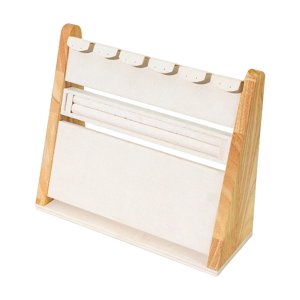 Ioensy - Soporte De Joyería De Madera 3 En 1 Estante De Exhibición De Joyería Para Pendientes Brazaletes De Reloj