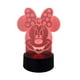 thumbnail image 3 of Lampara Ilusion 3D Minnie Cabeza de 7 colores, Base touch, 3 of 6