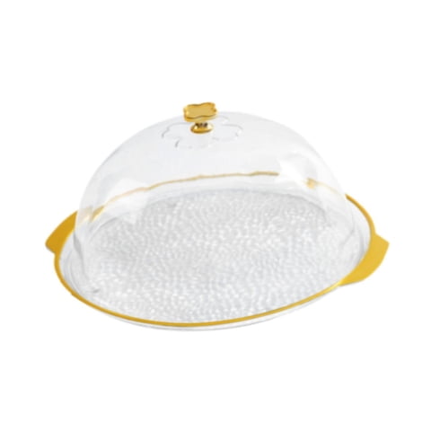 Magideal - Plato Abovedado Para Pastel, Plato Para Servir Postre, Vajilla, Soporte De Exhibición De Pastelería, Plato Para Pastel Para Hotel, Cumpleaños, Cocina, M