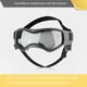 thumbnail image 4 of Gafas para perros pequeños, protección UV, correa de goma ajustable, resistentes al viento, para moto, color negro, 4 of 5
