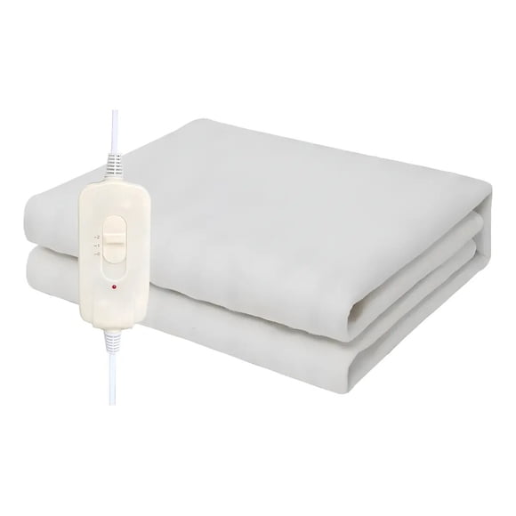 Calienta cama electrico 1. 1/2 plaza invierno color blanco liso