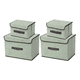 thumbnail image 1 of 4 Unidades Cajas Organizadoras Belug De Tela Plegables Con Tapas verde, 1 of 5