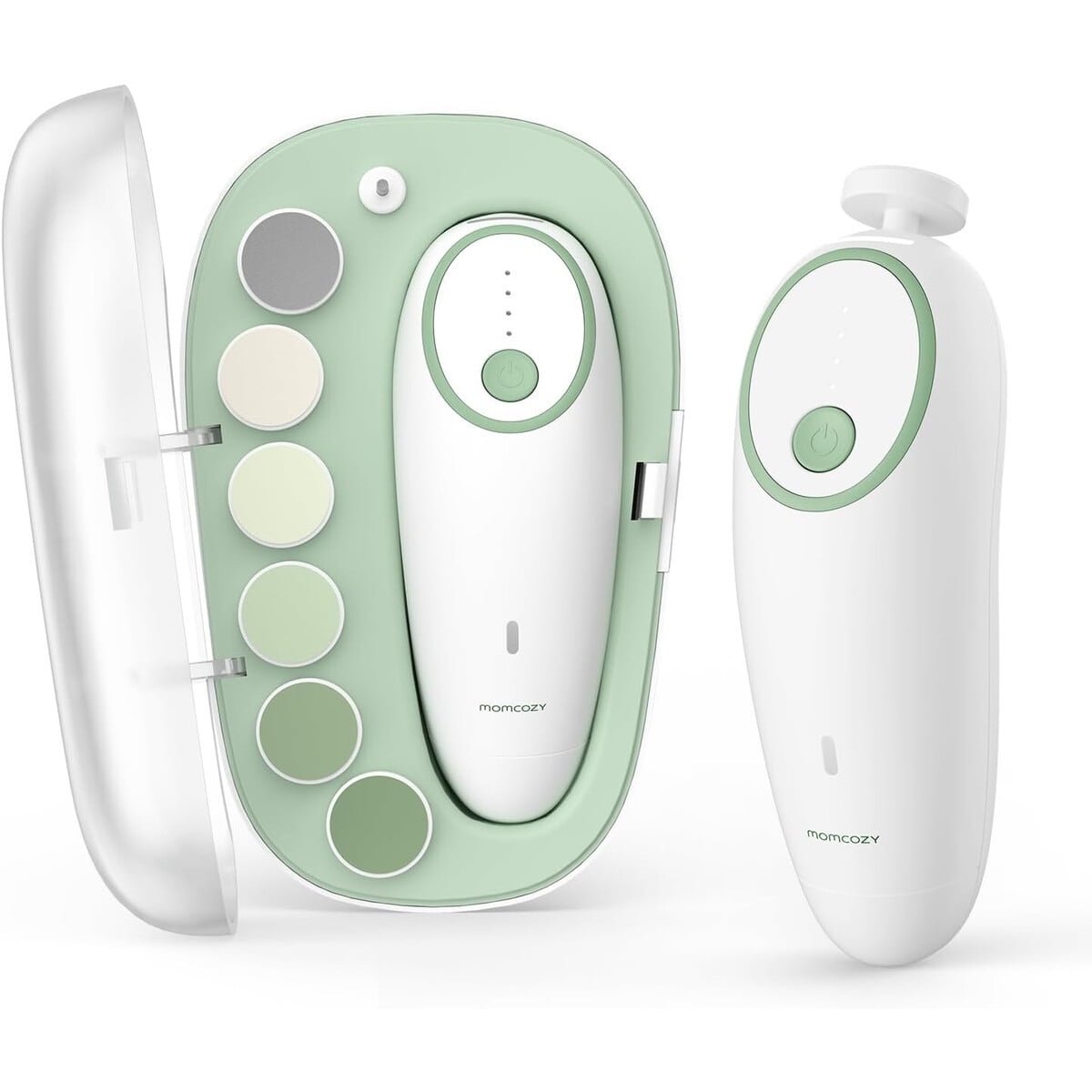Lima Eléctrica Uñas Bebé Momcozy Recargable 4 Velocidades Led