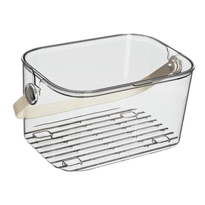 Magideal - Cesta Para Carritos De Ducha, Organizador De Artículos De Tocador, Diseño Transparente, Cesta De Almacenamiento Multiusos Con Tapa Para Cocina, Dormit