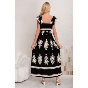 Likeshop - Maxi Vestido Largo Verano Mujer Estampado Casual Sin Mangas 3380