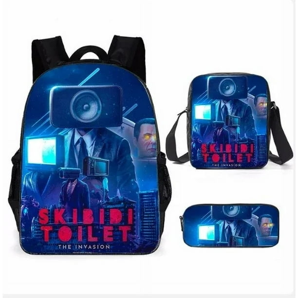 Skibidi Toilet Toilet School Bag Primary and Secondary School Students Children's Gifts Backpack Cartoon School Bag Mochila
