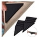 thumbnail image 1 of Sujetadores Antideslizantes Alfombra Reutilizables 4pcs Negro Antideslizante Triangular, 1 of 7