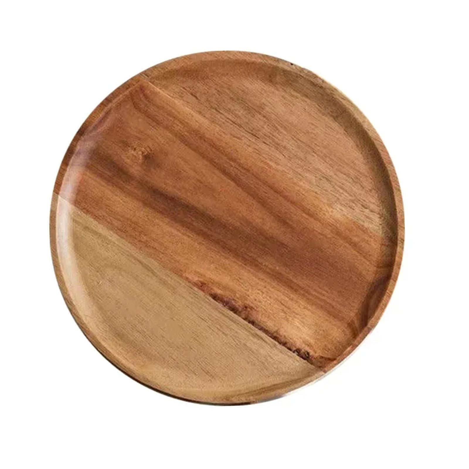 Magideal - Bandeja De Madera Para Servir, Plato De Madera, Herramienta De Cocina, Plato Para Servir De Madera, Bandeja Para Mesa De Té Y Café Para Té, Ensalada,