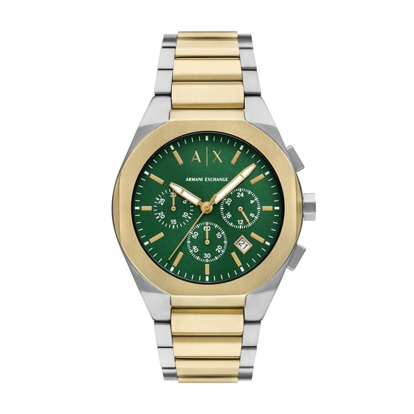 Armani Exchange A|X Reloj Cronógrafo Sync para Hombre, Reloj Analógico Bicolor de Acero Inoxidable