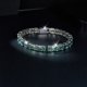 thumbnail image 3 of Pulsera de Diamantes Hipoalergénica VVS1 de Lujo de Plata Esterlina 925 Moissanite Tennis Bracelet Corte Asscher 5.5x5.5mm Azul Verde Color D 6-7.5 Pulgadas, 3 of 5