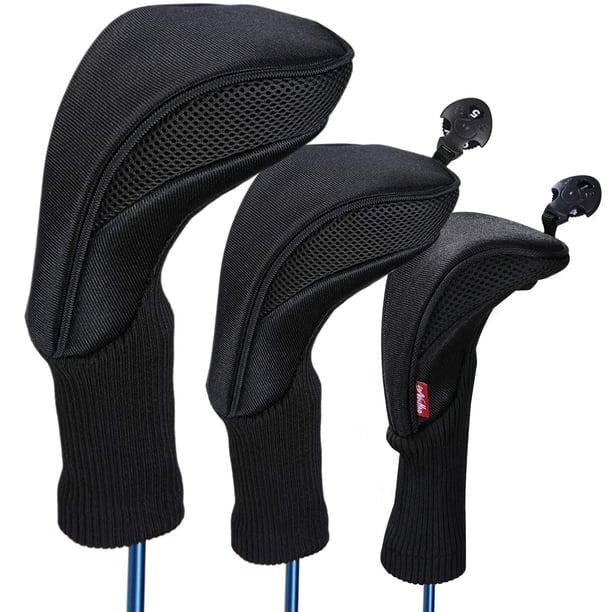Juego de fundas para cabezas de palo de golf LONGCHAO para conductor Fairway, 3 unidades