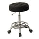 thumbnail image 2 of Taburete de salón giratorio ajustable con reposapiés de 45 cm a 58 cm con elevación de gas hidráulica redonda con ruedas para guitarristas, resistente Negro, 2 of 5