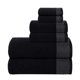 thumbnail image 1 of Juego de toallas Belizzi Home, 100% algodón, ultrasuaves, 6 unidades, color negro, 1 of 9
